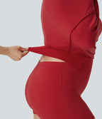 Backless Cut Out Twisted Side Pocket 2-in-1 Exercise Plus Size Dress — Salsa — view 5