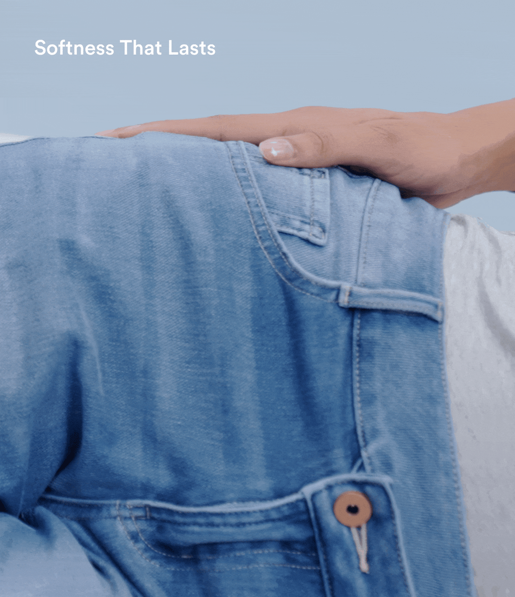 Mid Low Rise Zipper Pockets Casual Skinny Jeans — Sea Blue Denim — view 4