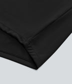 Mid Rise Multiple Pockets Draped Wide Leg Casual Trousers — Black — view 7