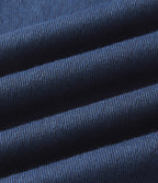High Waisted Pockets Straight Leg Work Jeans — Washed Denim Navy Blue — view 7