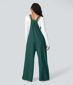 Pockets Waffle Casual Dungarees — Forest Biome — view 3