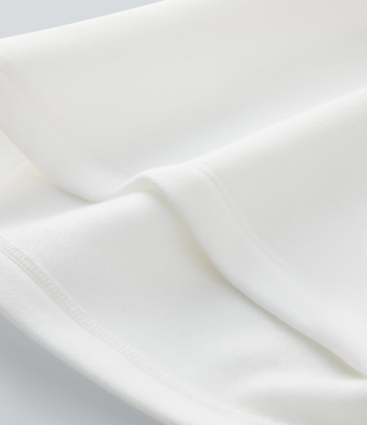 High Waisted Side Pocket Wide Leg Fleece Casual Trousers — White — view 7