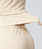 Plush Backless 2-in-1 Pocket Flare Mini Active Dress-Edition — Solitary Star — view 6