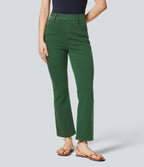 High Waisted Pockets Colorful Casual Bootcut Jeans — Lush Denim — view 1