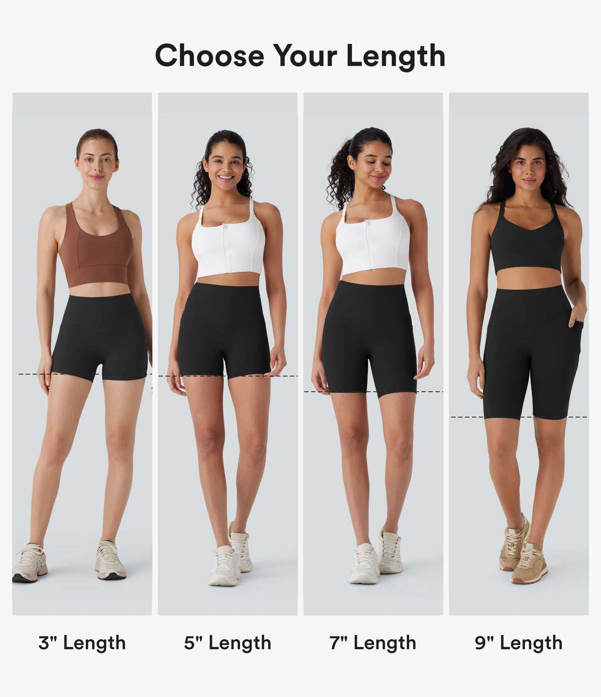 High Waisted Tummy Control Pocket Shaping Training Biker Shorts 7'' — Deep Woodland Green — view 2