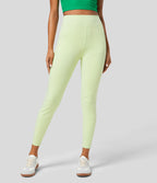 High Waisted Multiple Pockets Colourful Stretchy Knit Denim 7/8 Casual Leggings — Jasper Denim — view 1