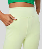 High Waisted Multiple Pockets Colourful Stretchy Knit Denim 7/8 Casual Leggings — Jasper Denim — view 4