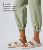 Mid Rise Casual Joggers with Pockets — Laurel Green — view 4