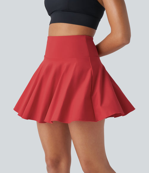 Airy 2-in-1 InstantCool Tennis Skirt-Longer Length-Marvelous — Mars Red — view 1
