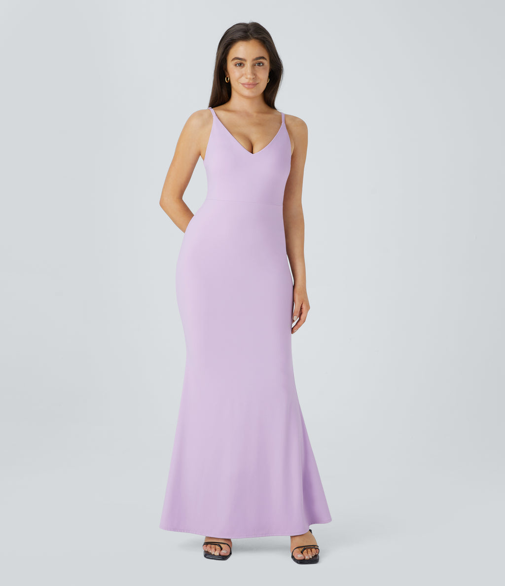 Airy Maxi Mermaid Slip InstantCool Dress — Pink Orchid — view 3