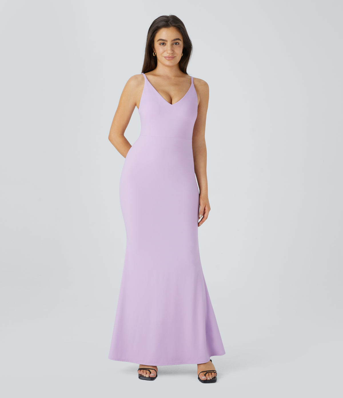 Airy Maxi Mermaid Slip InstantCool Dress — Pink Orchid — view 3