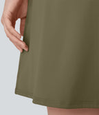 Plush Backless Active Dress-Longer Length-Edition — Grass Grey Green — view 7