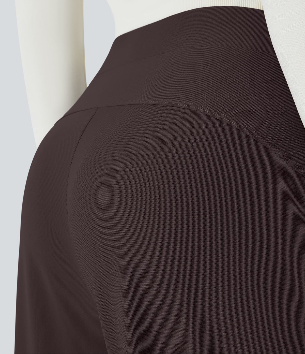 High Waisted Body Sculpt Waist-Slimming Pocket Wide Leg Micro Waffle Work Trousers — Chocolate Torte — view 5