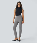 High Waisted Pocket Tapered Work Trousers — Putty Gray — view 6