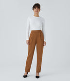 High Waisted Pocket Tapered Work Trousers — Glazed Ginger — view 5