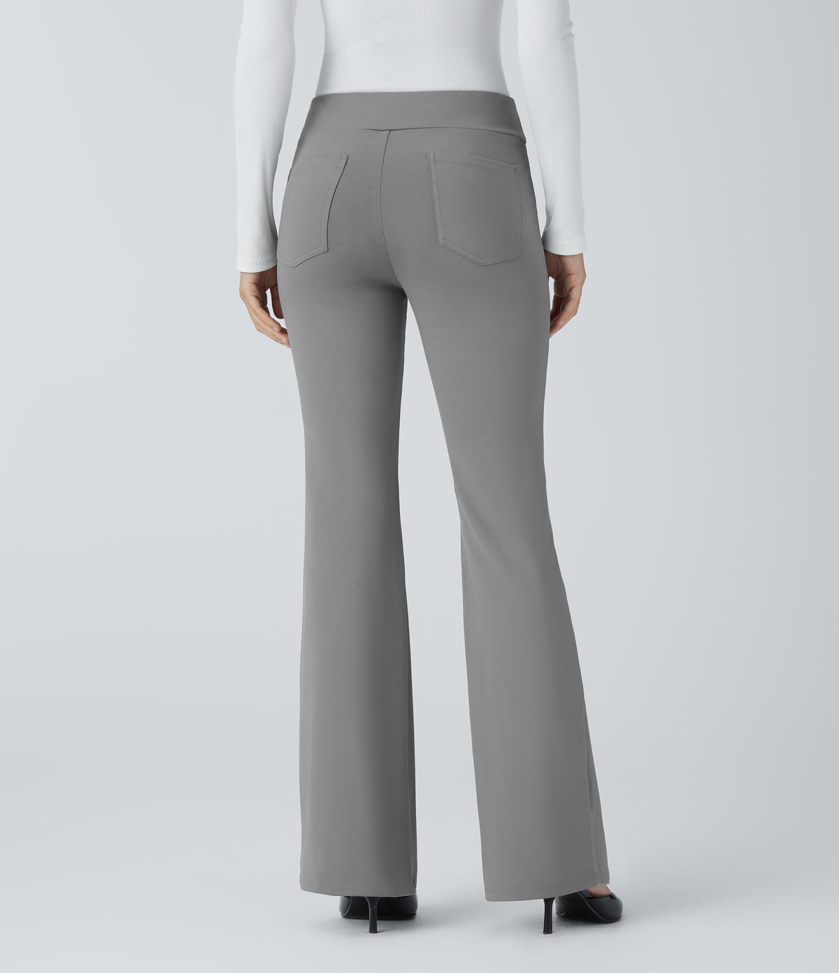 Mid Rise Pocket Work Trousers — Putty Gray — view 2