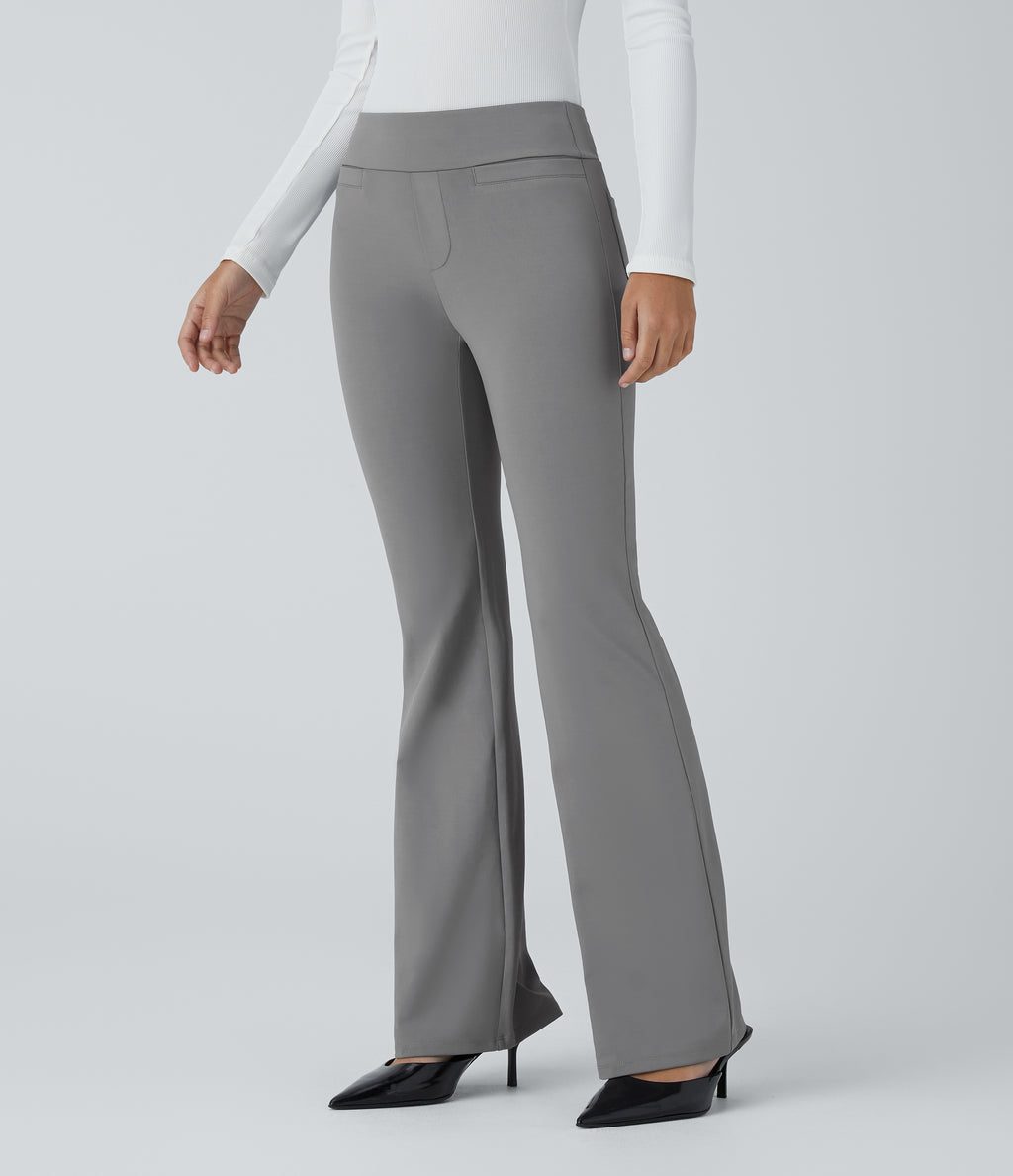 Mid Rise Pocket Work Trousers — Putty Gray — view 3