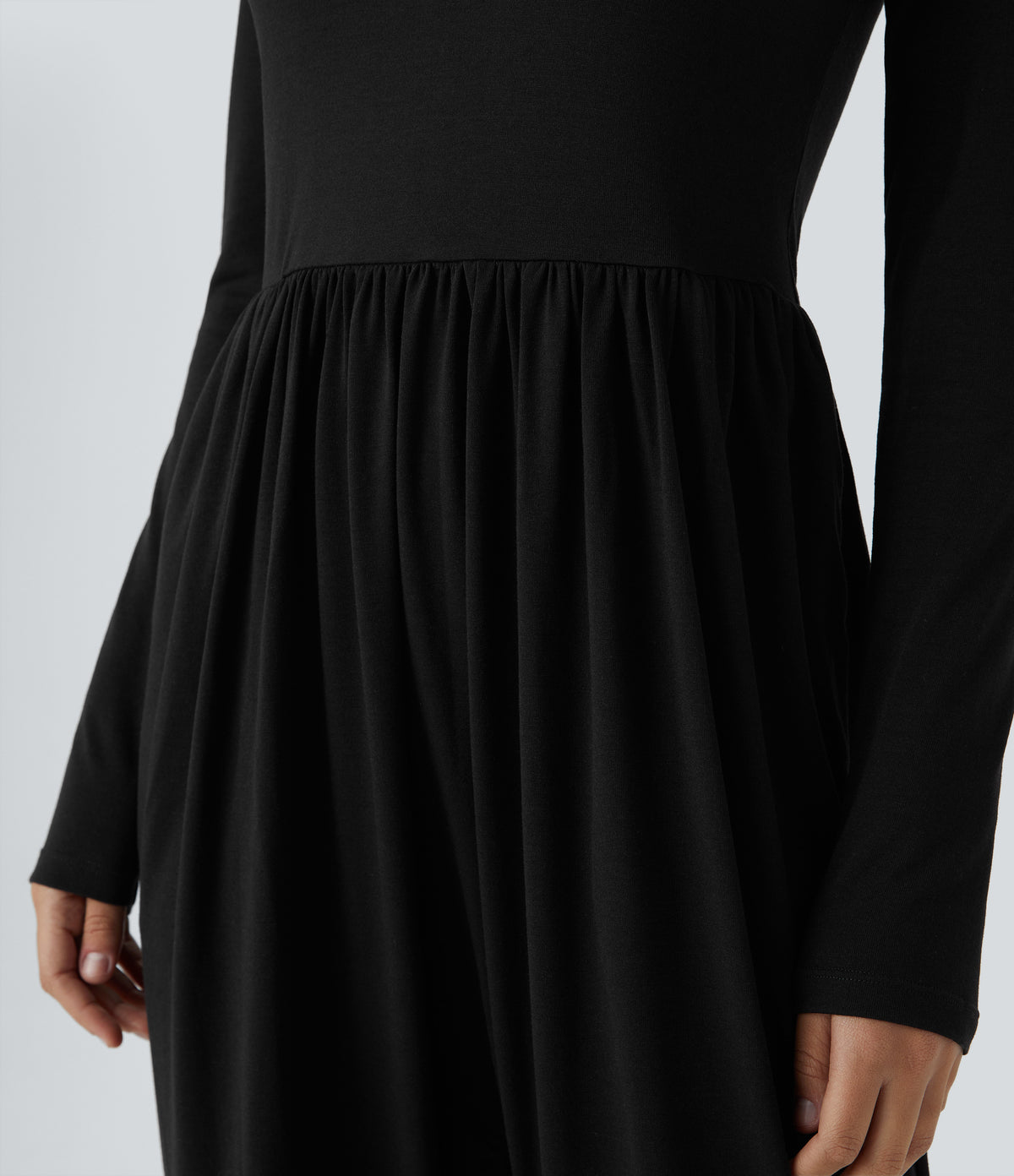 Scoop Neck Backless Side Pocket Casual Harem Jumpsuit — Black — view 6
