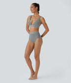 High Stretch Skin Friendly High Waisted Lounge Panties — Fog Gray — view 6