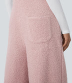 Pockets Casual Teddy Dungarees — Dirty Pink — view 6