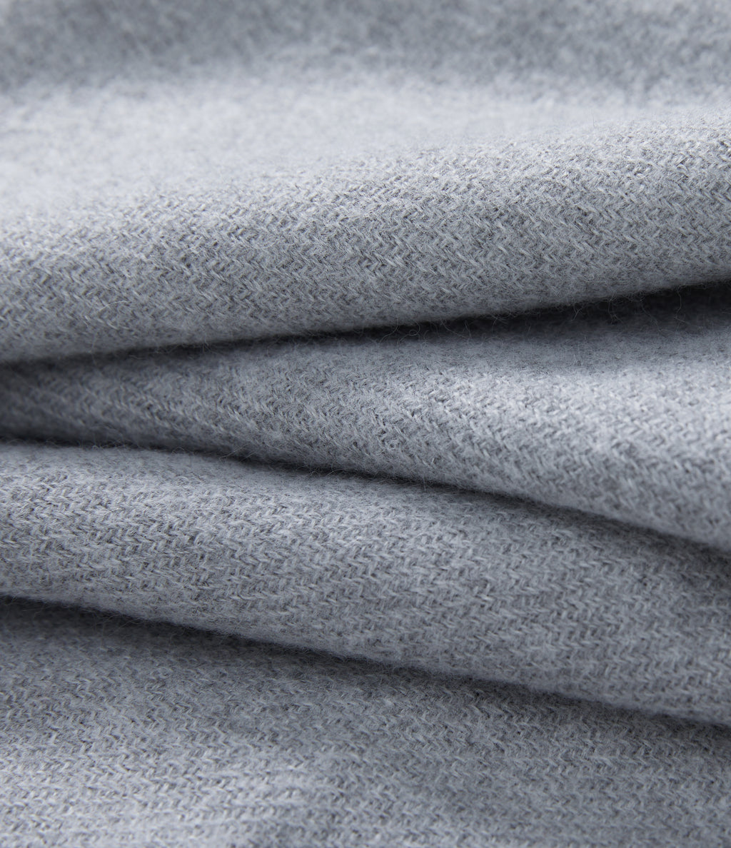 Knit Fringe Casual Scarf — Grey — view 2