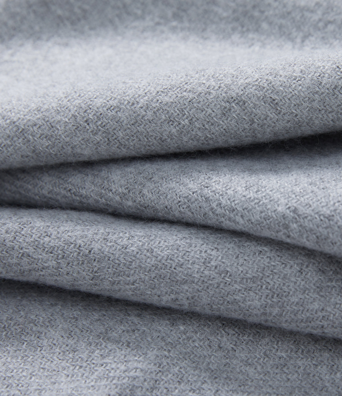Knit Fringe Casual Scarf — Grey — view 2