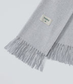Knit Fringe Casual Scarf — Grey — view 4