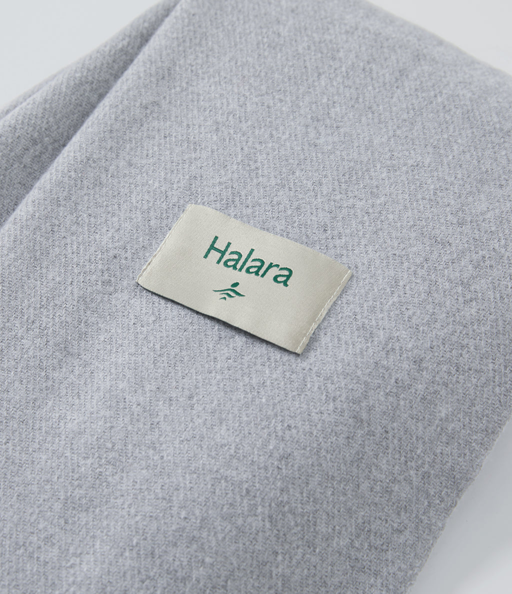 Knit Fringe Casual Scarf — Grey — view 3