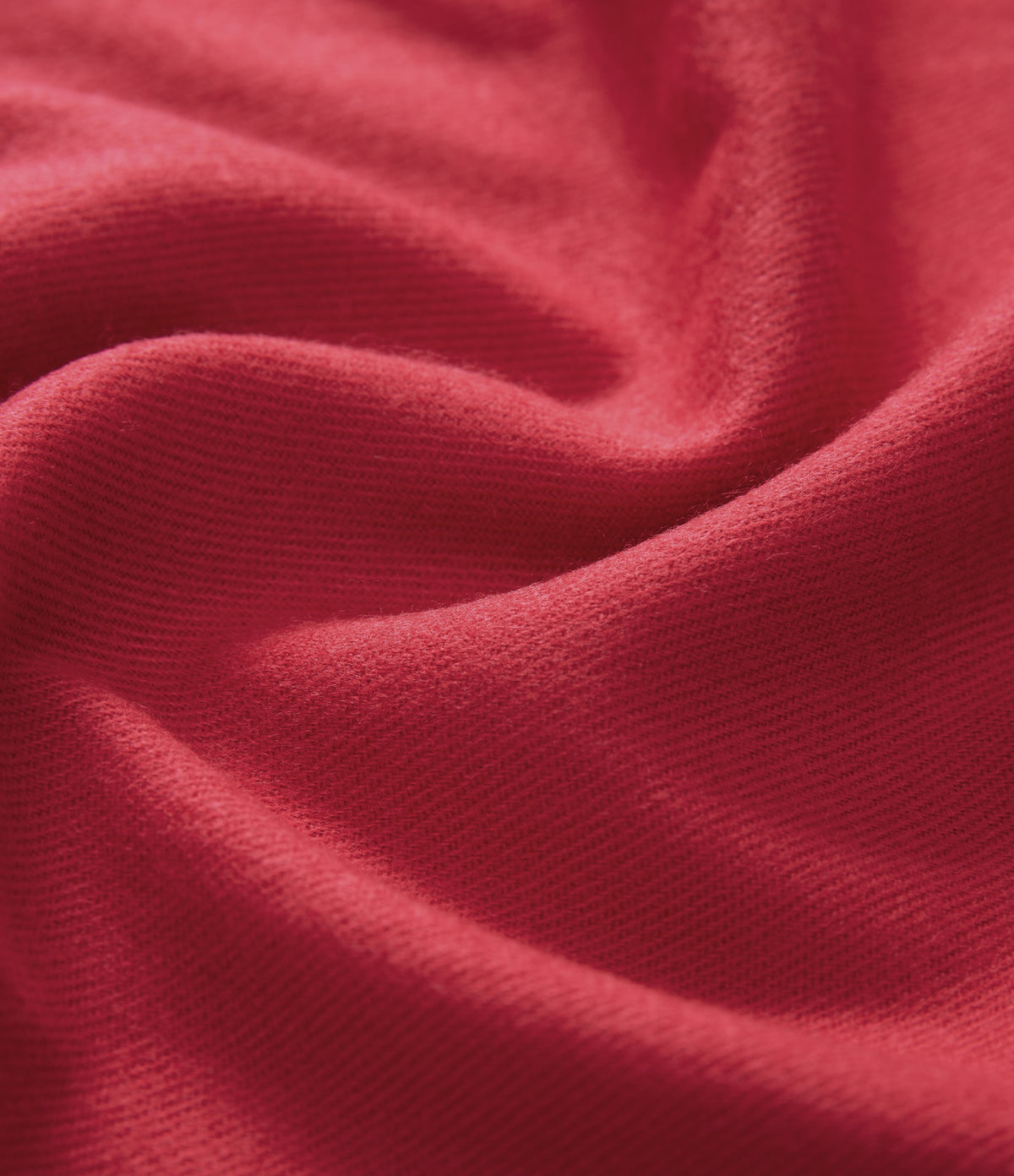 Knit Fringe Casual Scarf — Ribbon Red — additional view