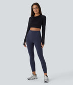 Plush Thermal High Waisted Tummy Control Pocket Workout Leggings — Overture — view 7