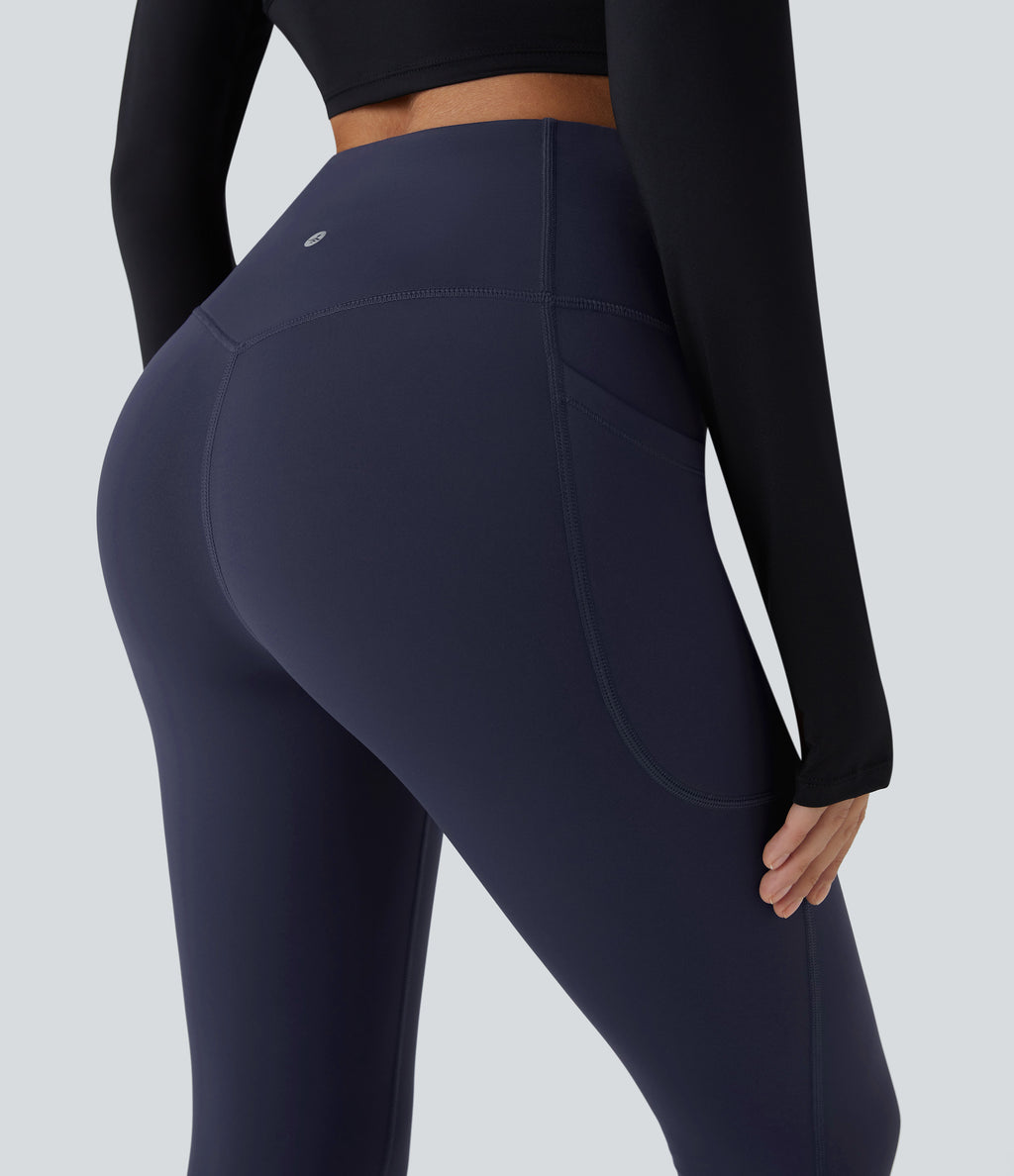 Plush Thermal High Waisted Tummy Control Pocket Workout Leggings — Overture — view 5