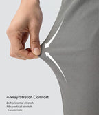 High Waisted Pocket Ankle Length Tapered Work Trousers — Silent Storm — view 4