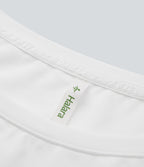 Round Neck Short Sleeve Basic Work Top — White — view 6
