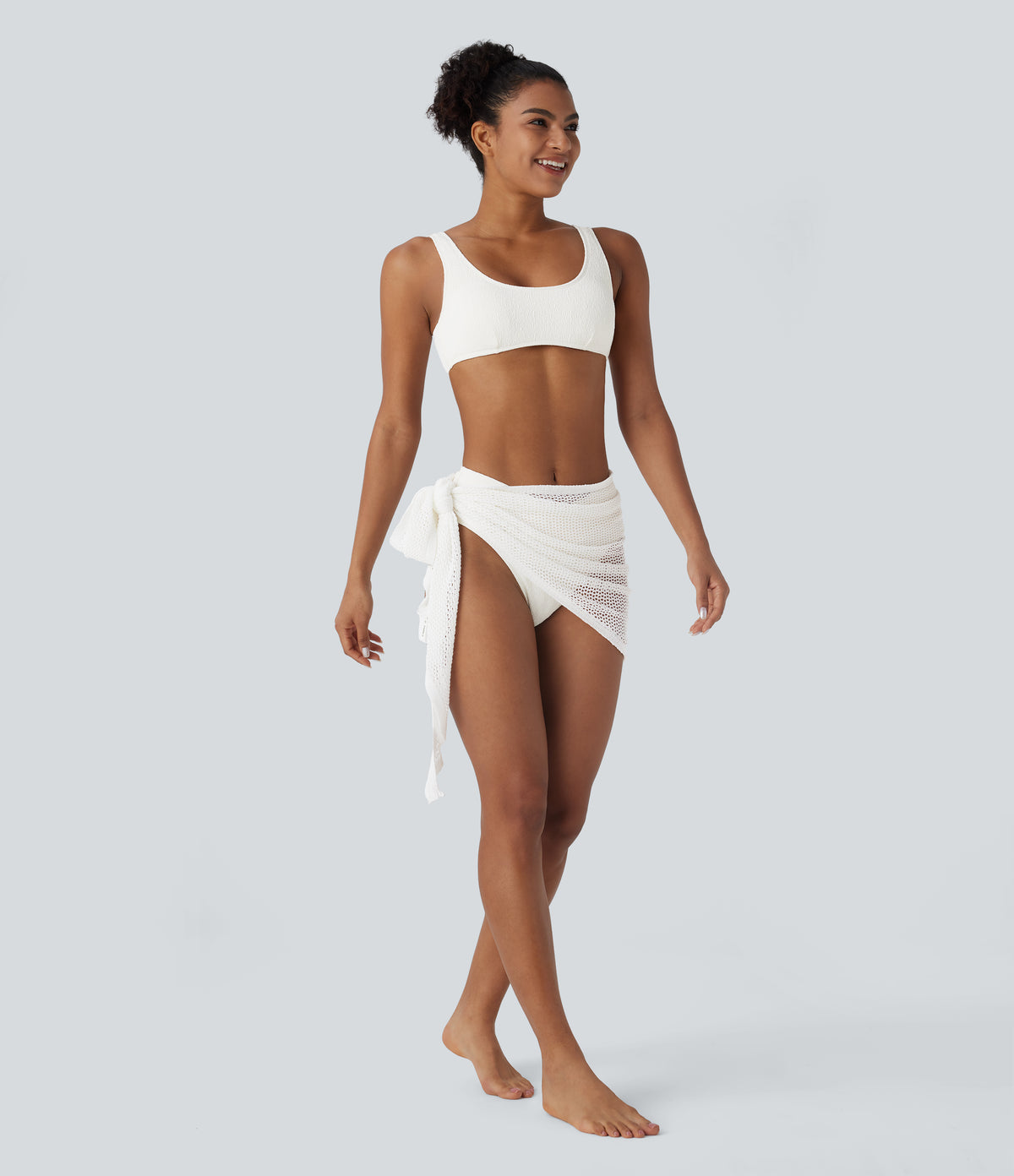 Hollow Out Swim Cover Up — White — view 6