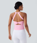 Plush Cut Out Yoga Tank Vest Top A-D Cups — Nosegay — view 1
