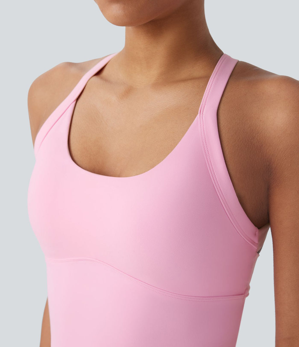 Plush Cut Out Yoga Tank Vest Top A-D Cups — Nosegay — view 8