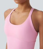 Plush Cut Out Yoga Tank Vest Top A-D Cups — Nosegay — view 8