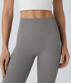 Seamless Flow High Waisted Tummy Control Butt Lifting 7/8 Yoga Leggings — Mockingbird — view 5
