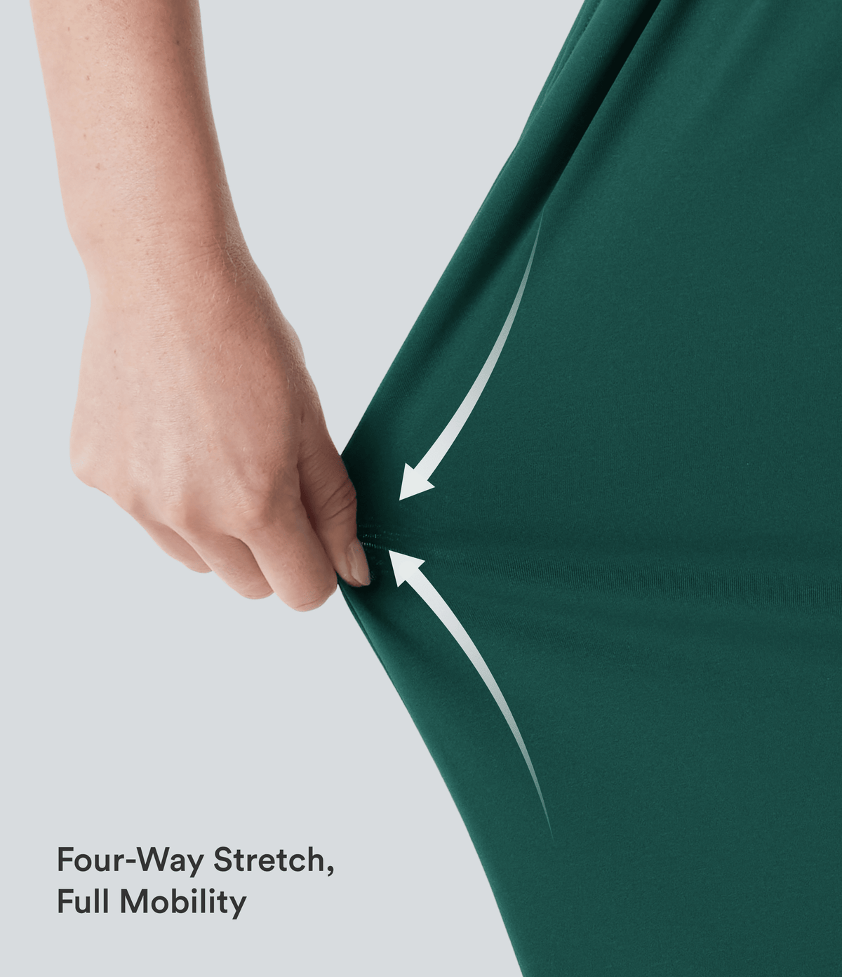 V Neck Sleeveless Ruched Pocket Jumpsuit — Bayberry — view 7