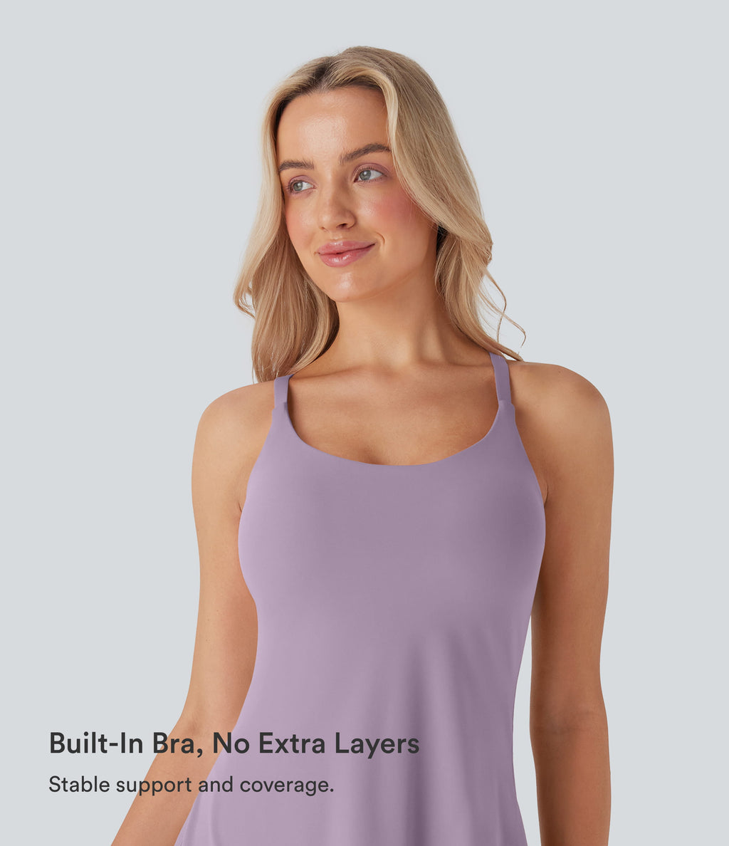 Plush Molded Cups Dance Active Dress-Edition DD-F Cups — Tulip Purple — view 7