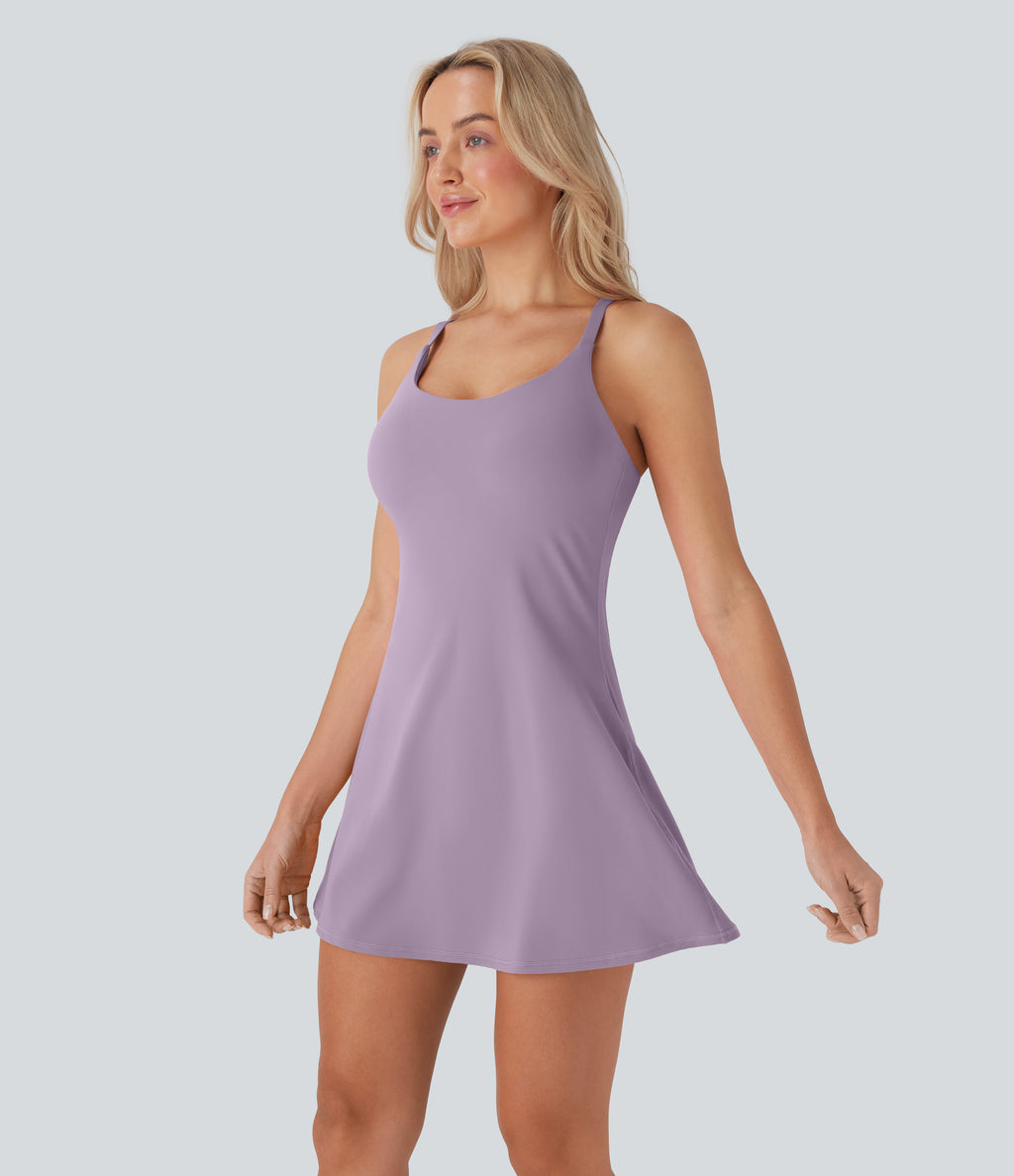 Plush Molded Cups Dance Active Dress-Edition DD-F Cups — Tulip Purple — view 3