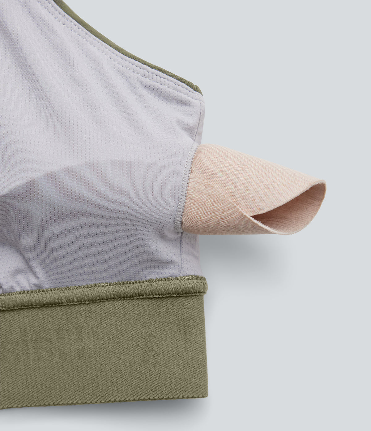 SpeedWave Medium Support Quick Dry Workout Sports Bra A-D Cups — Unripe Olive Green — view 7