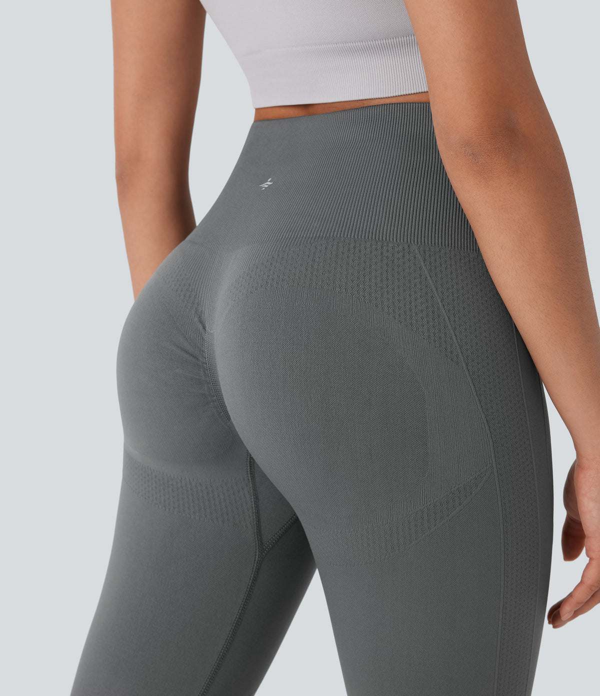 OneForm Seamless Flow High Waisted Tummy Control Butt Lifting Capri Yoga Leggings — Eiffel Tower — view 4