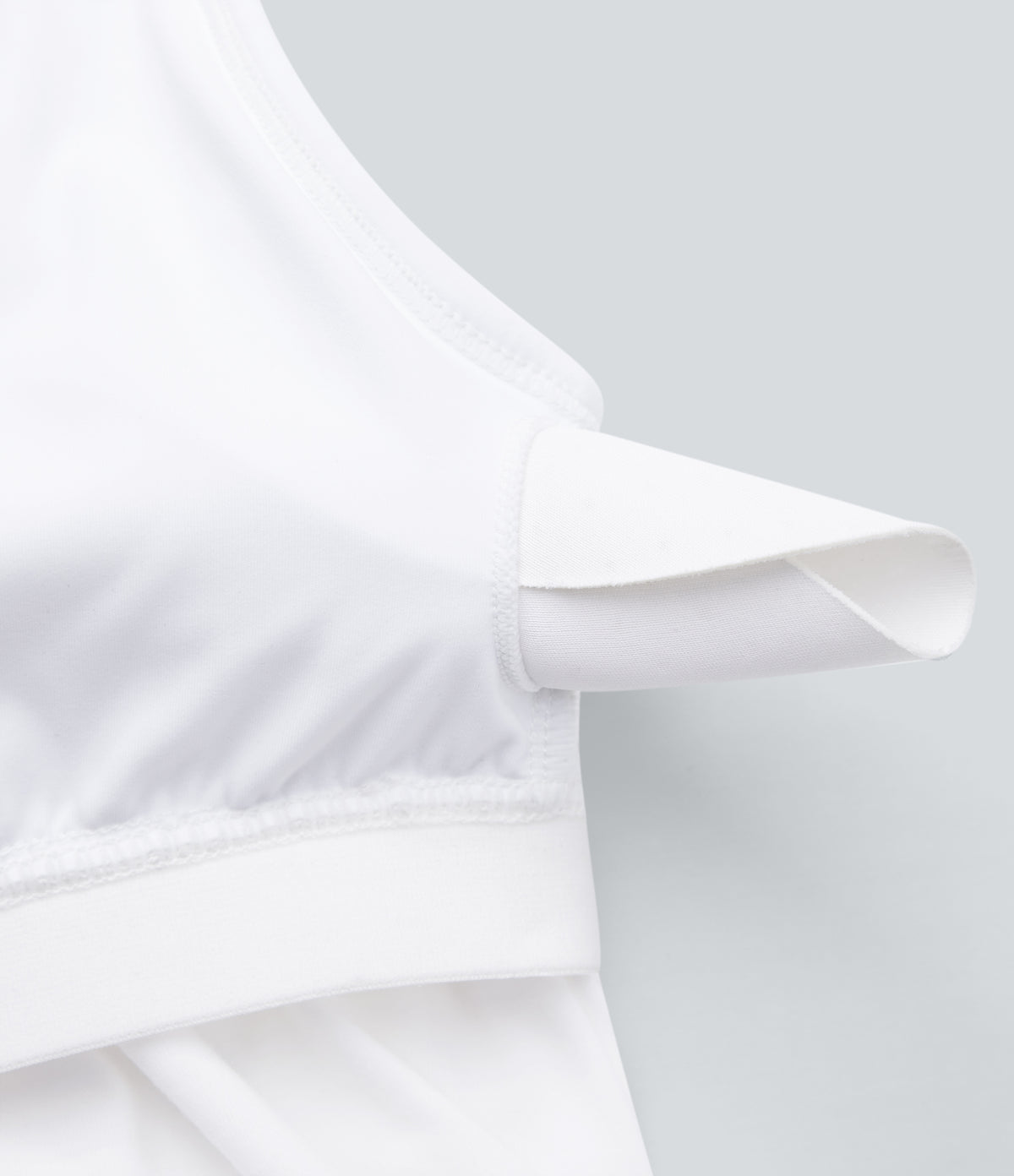 Airy Halter Draped InstantCool Yoga Sports Top — White — view 8