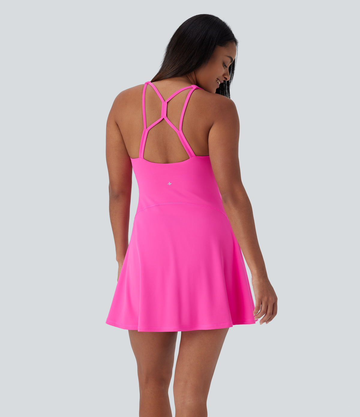 2-in-1 Pocket Mini Yoga Active Dress-Edition — Fedora Red Purple — view 2
