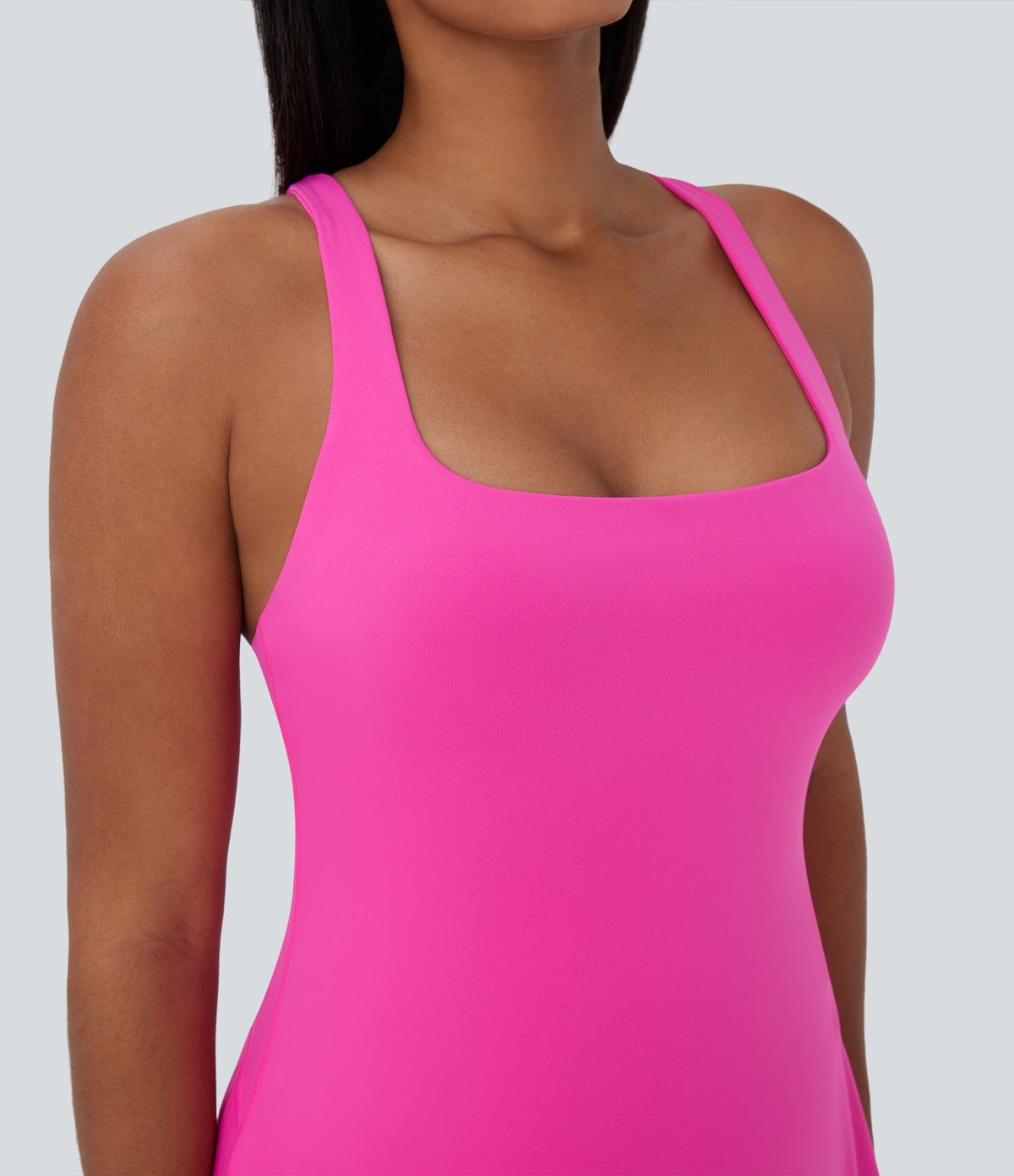2-in-1 Pocket Mini Yoga Active Dress-Edition — Fedora Red Purple — view 7