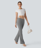 Low Rise Pocket Casual Trousers — Putty Gray — view 6