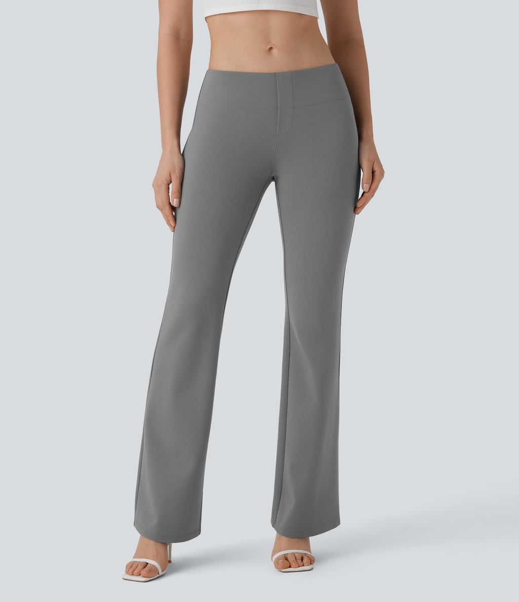 Low Rise Pocket Casual Trousers — Putty Gray — view 3