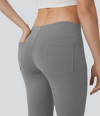 Low Rise Pocket Casual Trousers — Putty Gray — view 4