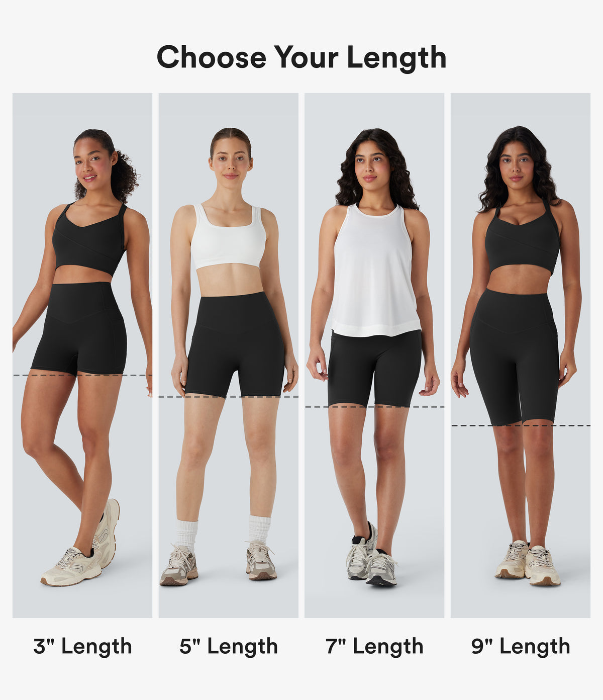 High Waisted Butt Lifting Tummy Control Pocket Shaping Training Biker Shorts 7'' — Volcanic Ash — view 2